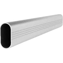 Defne Store Askı, Oval Alüminyum 50 cm Dolap Içi Borusu 1 Adet (2 Adet Flanş Vidaları)