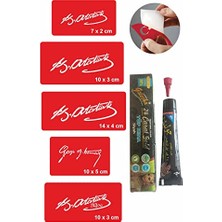 Defne Store Atatürk Imza Sembolleri Hint Kınası ile Geçici Dövme Yapma Seti