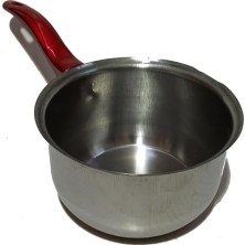 Defne Store Tek Saplı 13 cm Çapında 8 cm Derinlikte Pratik Çelik Sos Tavası Kaliteli Malzemeden Üretilmiştir