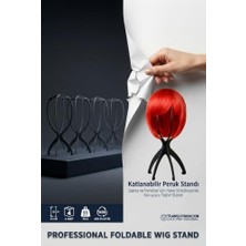 Defne Store 4 Adet Katlanabilir Peruk Standı, 35 cm Yükseklik, Şapka ve Peruklar Için Hava Sirkülasyonlu Koruyucu Teşhir Standı, 720426