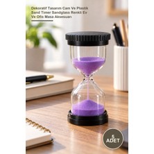 Yenilig 5 Adet 15 Dakikalık Kum Saati – Dekoratif Tasarım Cam ve Plastik Sand Timer Sandglass Renkli Ev ve Ofis Masa Aksesuarı