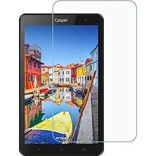 Defne Store Casper Via S38 Plus 8 Inç ile Uyumlu 9h Temperli Kırılmaz Esnek Nano Cam Ekran Koruyucu, Çizilmeye ve Darbeye Dayanıklı, Hd Şeffaf