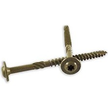 Defne Store Fasteners ST516X312B 5/16-Inç x 3-1/2-Inç Uzunluk Yuvarlak Yıkama Başlığı Dış Ahşap Vidalar, 250'LI Paket