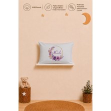Pia Baby Isimli Kız Bebek Yastık Kılıfı 35X45 cm %100 Pamuk Organik Baskılı Isme Özel Bebek Hediyesi