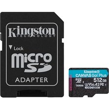Defne Store 512GB Canvas Go Plus Microsd Card | Up To 200MB/S | Class 10, Uhs-I, U3, V30, A2 | SDCG4/512GB