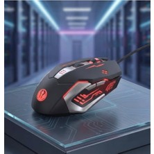 Defne Store Mouse, Gmx7 Rgb Gaming 7 Tuşlu, Kablolu Usb, Gökkuşağı LED Aydınlatmalı, Optik Oyuncu Mouse, Stalker Warrior Gri