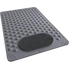Defne Store Antrasit Silikon Kaymaz Tabanlı Banyo Paspası, Duş Kaydırmazı, Vantuzlu, 36 x 69,5 cm
