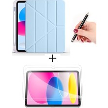 Defne Store Samsung Galaxy Tab A11 8.7 Inç X130 Uyumlu Akıllı Kılıf, Ekran Koruyucu ve Kalem