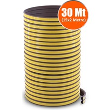 Kapı Pencere Bandı Fitili Yapışkanlı Soğuk Izolasyon Bant 15 mt x 2 Kanal Toplam 30 Metre