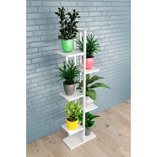 Defne Store Bölmeli Çiçeklik Saksılık Salon Dekor 6 Raf