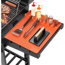 Blackstone Için Silikon Izgara Aletleri Mat - Damlama Pedi ile Büyük Silikon Spatula Mat - Izgara Mat Barbekü Izgara Aksesuarları - Dış Mekan Izgara M