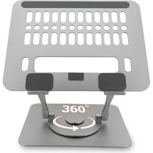 Defne Store ZR-516 Alüminyum Taşınabilir 360 Derece Dönebilir Katlanabilir Laptop Standı