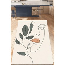Face Solution Mutfak Halısı Djt Yıkanabilir, Silinebilir, Kaymaz Taban Mutfak Halısı, 80 x 150