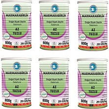 Defne Store Az Tuzlu Salamura Siyah Zeytin Teneke (S) 800 G, 6'lı