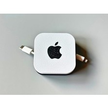 Defne Store Düzenleyici, Logolu Makaralı Şarj Kablosu Sarıcı - Pratik Kablo (Apple)