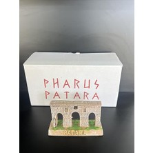Defne Store Patara Antik Kent Kapısı Minyatür Dekoratif Maket, El Yapımı Tarihi Mimari Model, Beyaz ve Kahverengi, Küçük Boy