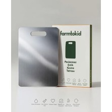 Defne Store Paslanmaz Çelik Kesme Tahtası, 20CMX30 Cm, 316 Kalite