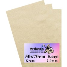 Defne Store Krem Keçe 50X70 cm 2.0 mm 3 Adet Renkli Hobi Keçesi Elişi Keçesi Anasınıfı Kreş Okul Öncesi