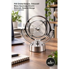 Yenilig 4 Adet Kinetik Orbital Denge Topu – Pilli Orbital Balans, Dekoratif Masa Oyuncağı, Kinetic Balance, Newton Denge