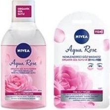 Defne Store Aqua Rose Makyaj Temizleme Suyu 400 ml + Göz Maskesi Set (1 Adet), Mini Pamuk Hediyeli