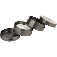 Defne Store Tobacco Öğütücü; Tütün Baharat Öğütücü, Ot Alaşımı, Duman 4 Katmanlı Metal Öğütücü, Gri