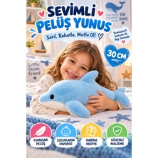Open City 30 cm Mavi Yunus Balığı Peluş Oyuncak Yumuşacık Sarılmalık Sevimli Deniz Hayvanı Çocuk Oyun Arkadaşı