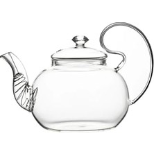 Defne Store Borosilikat Cam 1l Demlik Süzgeçli Bitki Çayı ve Aromatik Çaylar Için Isıya Dayanıklı