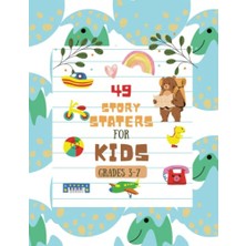 Defne Store Küçük Çocuklar Için Hikâye Başlangıçları, Yaratıcı Yazma Önerileri, 8.5 x 11 In, 49 Hikâye Sayfası, Yumurtada Sevimli Yavru Dinozor