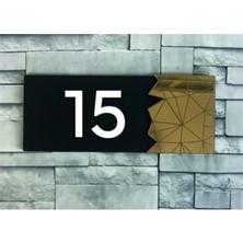 Defne Store Dekoratif Gold Aynalı Kapı Numarası 15