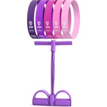 Defne Store 6'lı Body Trimmer ve Pilates Lastiği Seti, Mor
