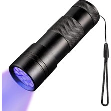 Defne Store 12 LED 395 Nm Mor Işık Uv Fener ve El Tipi Oje Kurutucu
