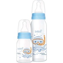 Defne Store Cam Biberon Seti, 250 ml + 125 Ml, Mavi