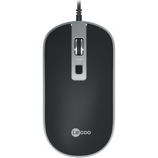 Defne Store MS104 Siyah Kablolu Optik Mouse, Usb, 1600 Dpı, 4 Tuş, Pc/mac/dizüstü Uyumlu, Sağ ve Sol El Kullanımına Uygun