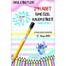 Defne Store Okul Etiketi Kalem Etiketi Isimli Kişiye Özel Mavi Canavar 294 Adet