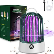 Defne Store USB Şarj Edilebilir Sivrisinek Tuzağı ve LED Fener, 2'si 1 Arada, Iç ve Dış Mekan