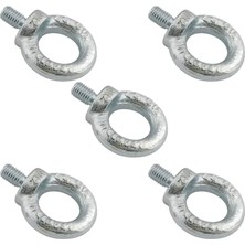 Defne Store 5 Adet 6 mm Metal Paslanmaz Çelik Aybolt Eye Bolt Halka Civata Askı Civatası Montaj Bağlantı Elemanı