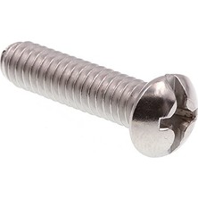 Defne Store 9005374 Makine Vidası, 100'LÜ Paket, Yuvarlak Başlı, Oluklu/yıldız Kombo, 1/4"-20 x 1", Sınıf 18-8 Paslanmaz Çelik