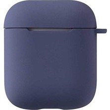 Defne Store Apple Airpods 1./2. Nesil ile Uyumlu Yumuşak Silikon Kılıf 11 Lacivert