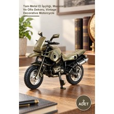 Yenilig 2 Adet Dekoratif Metal Motor – Tam Metal El Işçiliği, Masaüstü ve Ofis Dekoru, Vintage Decorative Motorcycle