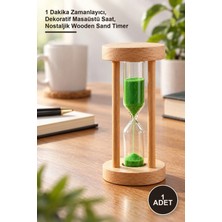 Yenilig 1 Adet Ahşap Kum Saati – 1 Dakika Zamanlayıcı, Dekoratif Masaüstü Saat, Nostaljik Wooden Sand Timer