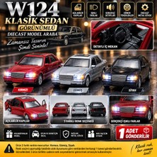 Trust Store W124 Klasik Sedan Görünümlü Diecast Model Araba Işıklı Açılır Kapılı 1 Adet