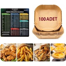 Defne Store Airfryer Pişirme Kağıdı 100 Adet Fritöz Pişirme Kağıdı; Fritöz Yağlı Kağıdı, Yanmaz Kağıt