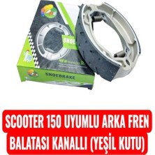 Scooter 150 Uyumlu Arka Fren Balatası Kanallı Yeşil Kutu Erpilsan Elektronik