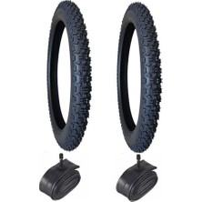 Defne Store 16 Jant Bisiklet Ön, Arka Iç ve Dış Lastik Seti (16 x 1.95) Ekonomik Seri Lastik