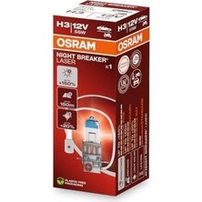 Defne Store Night Breaker Laser H3 12V 55W %150'YE Kadar Fazla Işık, 150M'YE Kadar Fazla Görüş Açısı, %20'ye Kadar Beyaz Işık 64151NL Ampul