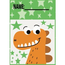 Defne Store Dinosaur Grid Book; 100 Pages, 1 cm