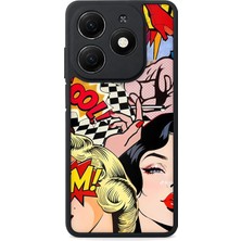 BG AKSESUAR Tecno Spark 20C Uyumlu Nostalji Desenli Kamera Korumalı Darbelere Dayanıklı Kılıf