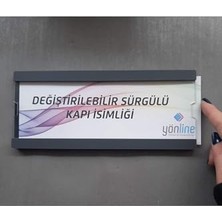 Defne Store Kendinden Yapışkanlı Sürgülü Kapı Isimliği, Değiştirilebilir
