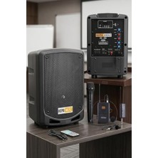 Defne Store HS-300EX Taşınabilir Şarjlı Ses Sistemi, Çift Mikrofonlu Bluetooth Usb, 6.5 Inç, 300W