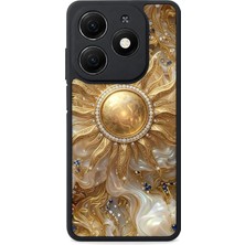 BG AKSESUAR Tecno Spark 20C Uyumlu Gold Desenli Kamera Korumalı Darbelere Dayanıklı Kılıf